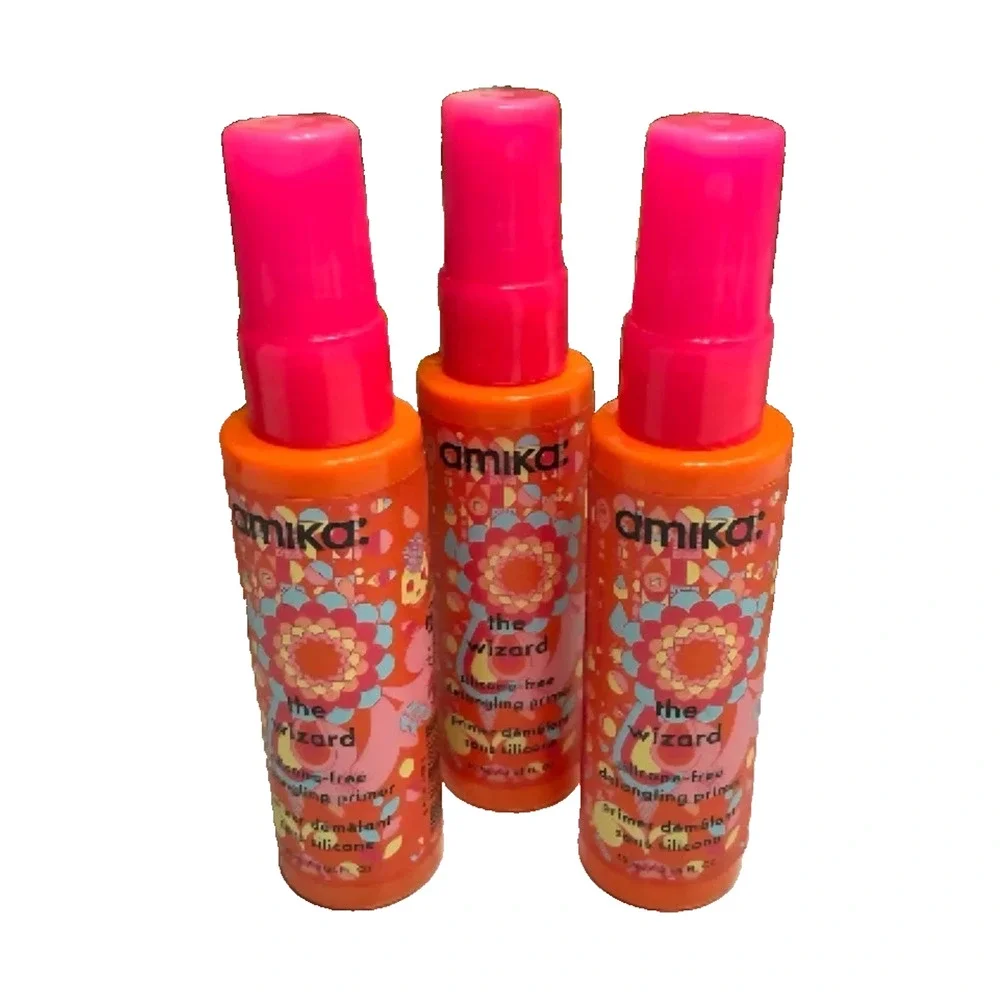 (Lot of 3) Amika The Wizard Detangling Primer 1oz Each Travel Size